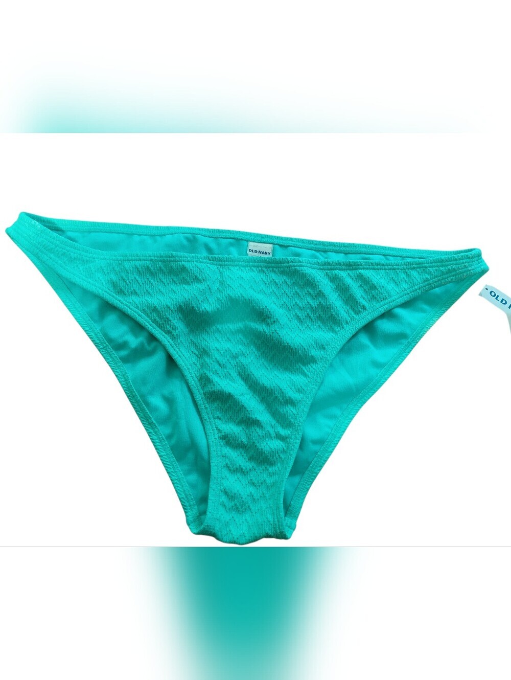 Old Navy Teal Textured Bikini Bottom NWT Size L Beach Vacation Swimwear Summer